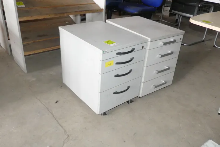 2x Schreibtischcontainer, ohne Inhalt